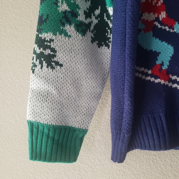 Women’s Alpine Skier Graphic Sweater Blue Medium - Picture 9 of 15